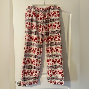Hanna Andersson Festive Red and White Pajama Bottoms